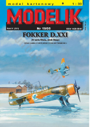 MODELIK 19/05 FOKKER D.XXI (IV seria fińska)