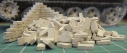 DUDUŚ 35006 Gipsowe cegiełki modelarskie jasnoszare 100 +
