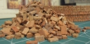 DUDUŚ 35004 Gipsowe cegiełki modelarskie ciemne barwione 1000+